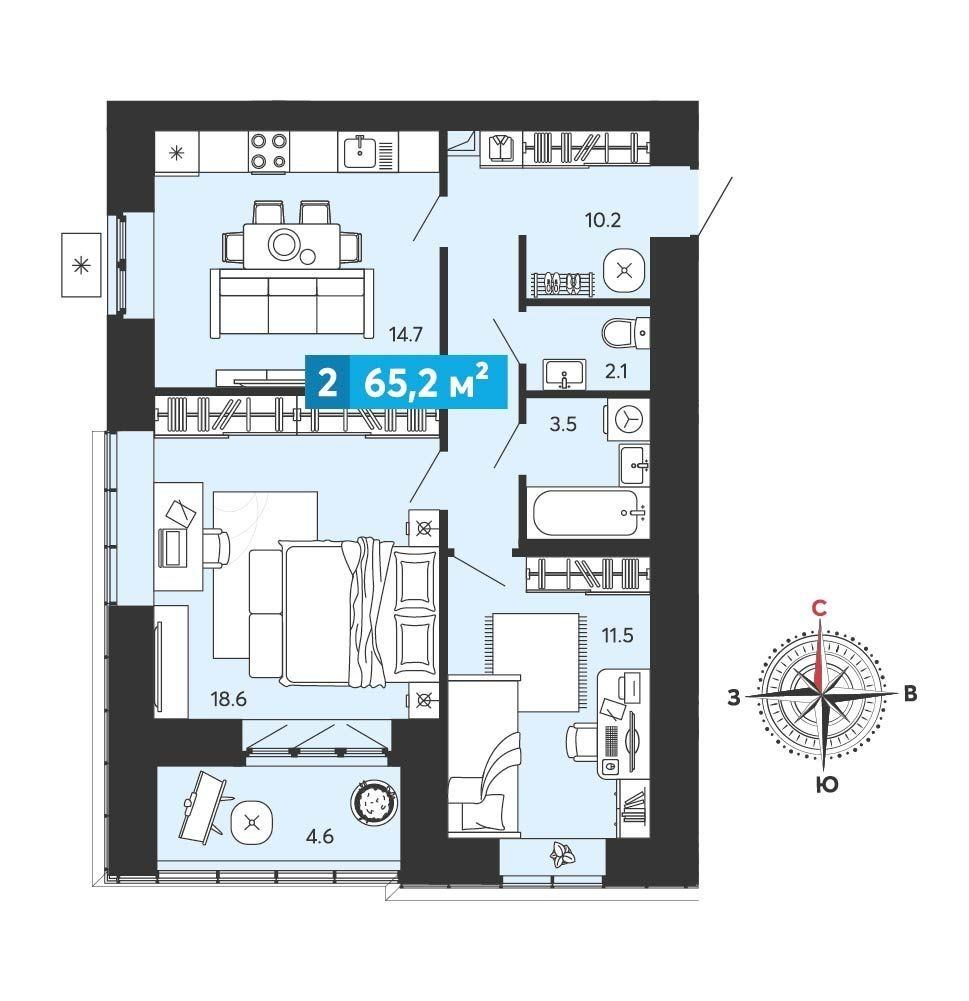   Продается  2 комнатная квартира в ЖК Созвездие , башня Феникс.
Дом 17-ти этажный , кирпичный ,  класса «Комфорт +» , на пересечении улиц  Алая и Светлая  .Срок сдачи 3 квартал 2026 года .

Общая площадь 65,2 кв.м.  Жилая 30,1 кв.м.  Кухня 14,7 кв.м.  С/у раздельный. Лоджия 4,6 кв.м.

В квартир