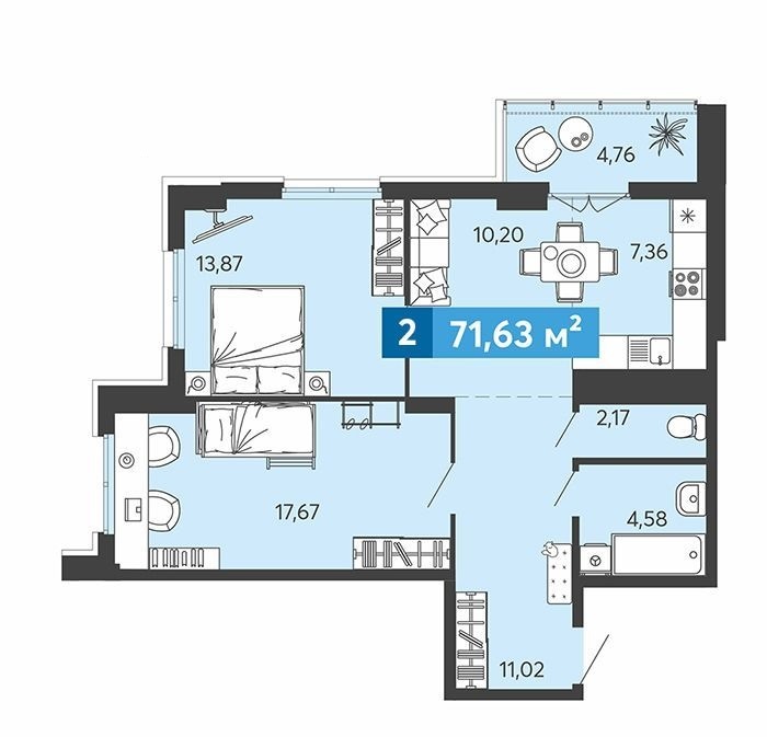  Продаются 2 комнатные в ЖК Созвездие, башня Авиор , Прибрежный бульвар , Спутник .

В наличии 2 комнатные квартиры : 
Общая площадь  71,63 м2 . Жилая площадь  31,47 м2 . Кухня  10,2 м2 . Имеется выбор этажей  
                                                                     
 ЖК «Созвездие»