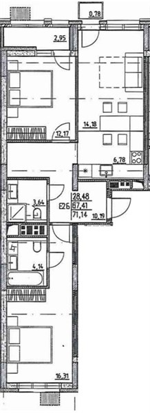 Продается 2 комнатная квартира  ул. Пожарского 8 , в ЖК Форт .
Новый 14-этажный кирпично-монолитный дом . Срок сдачи 4 кв. 2027 года

В наличии 2 комнатная квартира :
Общая площадь 72,14 кв.м. Жилая площадь 28,48 кв.м. Кухня-гостиная 20,78 кв.м. Лоджия 2,95 кв.м.

Черновая отделка .
ЖК Форт , пред