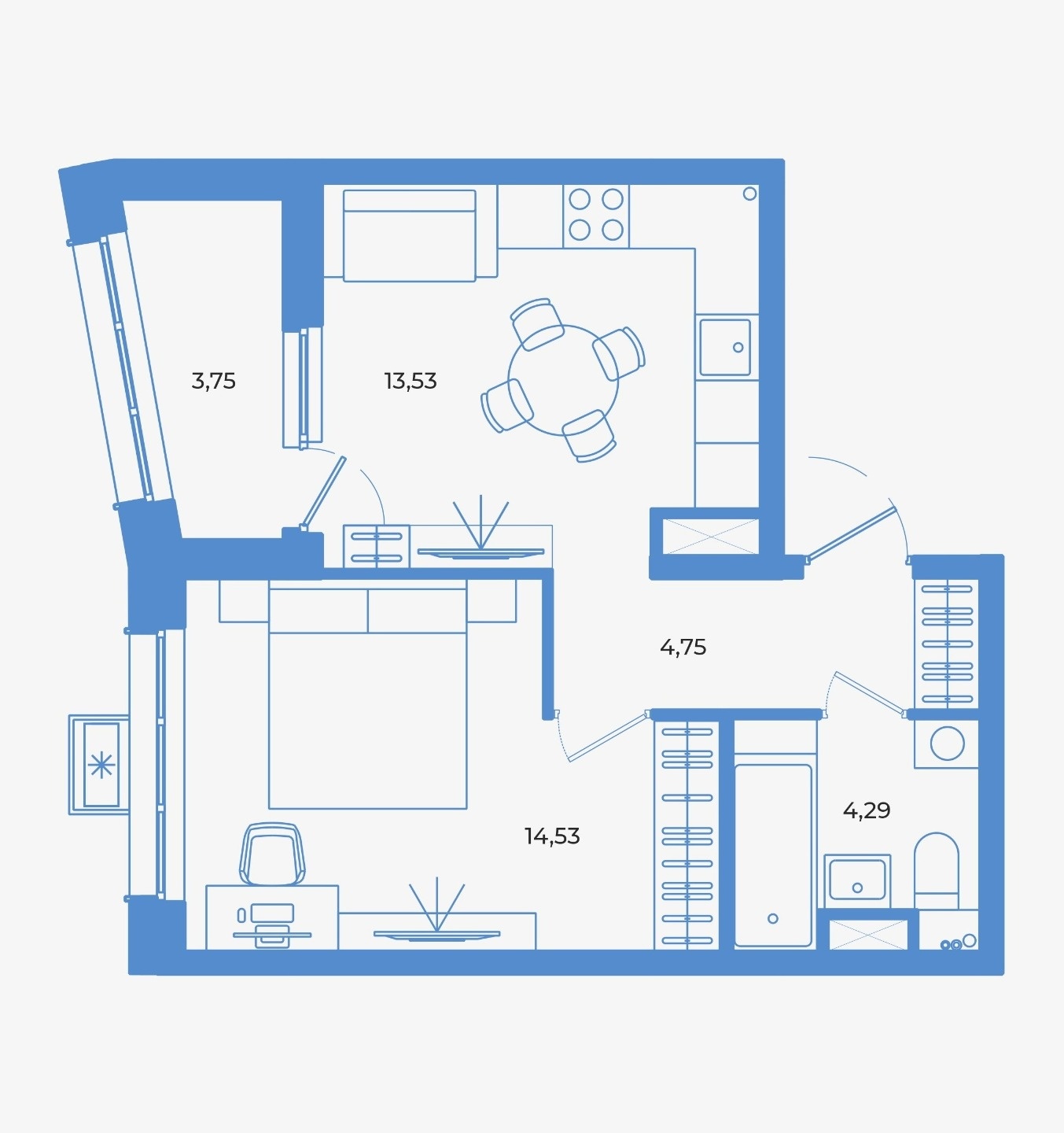 Продается 1комнатная квартира ул. Тамбовская 1Ж , в ЖК Атмосфера.
Новый 17-этажный кирпично-монолитный дом . Срок сдачи 2 кв. 2027 года

В наличии 1 комнатная квартира
Общая площадь 40,85 кв.м. Жилая площадь 14,53 кв.м. Кухня 13,53 кв.м..Лоджия 3,75 кв.м.. 

Предчистовая отделка : металлическая вход