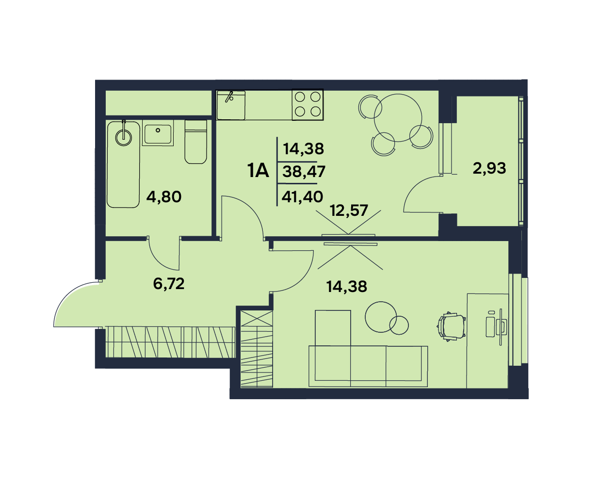    Продается  1 комнатная квартира по ул. Электрический пр-д 7 /2 , в ЖК «Гармония» . 
17 этажный монолитно-кирпичный дом комфорт-класса с современной площадкой, закрытой территорией с видеонаблюдением и
концепцией двор без машин. Сдача 2 квартал 2026 года. 

Общая площадь: 41,55 кв.м.  Жилая площад