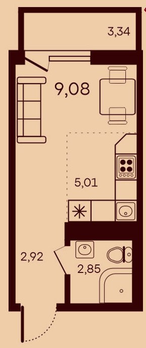 Продается Студия в ЖК «Амарант» , ул. 65-летия Победы 36 , строение 1 . На берегу озера 6-й городской.
17-этажный монолитный дом . Срок сдачи. 4 кв. 2028 года.

Общая площадь 19,79 кв.м. , жилая площадь 9,08 кв.м., кухня 5 кв. м. , Лоджия 3,34 кв.м. Имеется выбор этажей и планировок.

Предчистовая о