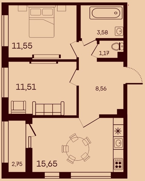 Продается 2 комнатная квартира в ЖК «Амарант» , ул. 65-летия Победы 36, строение 1 . На берегу озера 6-й городской.
17-этажный монолитный дом . Срок сдачи. 4 кв. 2028 года.

Общая площадь 54.79 кв.м. , жилая площадь 23.6 кв.м., кухня-гостиная 15.65 кв. м. , лоджия 2,75 кв.м..Имеется выбор этажей и п