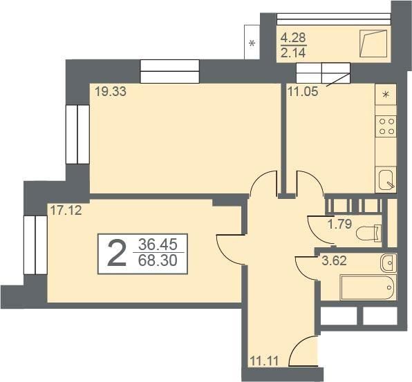 2 комнатная в ЖК Созвездие, башня Атлас , Прибрежный бульвар , Спутник .
Дом у воды , на пересечении улиц  Прибрежный бульвар и Изумрудная  .

Общая площадь  68,30 м2 . Жилая площадь  36,45  м2 . Кухня  11,05 м2 .Имеется выбор этажей и планировок. 
.                                              